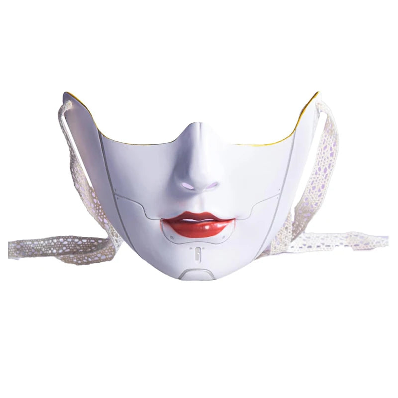 Beautiful Woman Mask Full Face Chinese Ancient Style DIY Hand-painted Decor for Masquerade Party Props Hanfu Costume Accessories