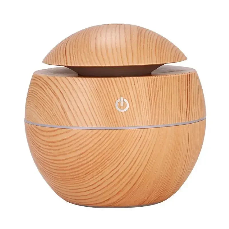 USB Ultrasonic Cool Mist Sprayer Essential Oil Diffuser Wood Grain Electric Air Humidifier Purifier for Home office and Car