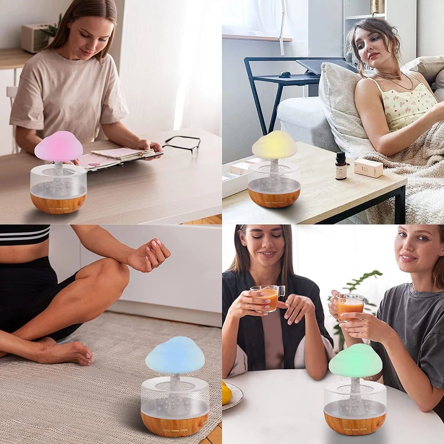 RainCloud Glow – Smart Raindrop Humidifier & Mood Light