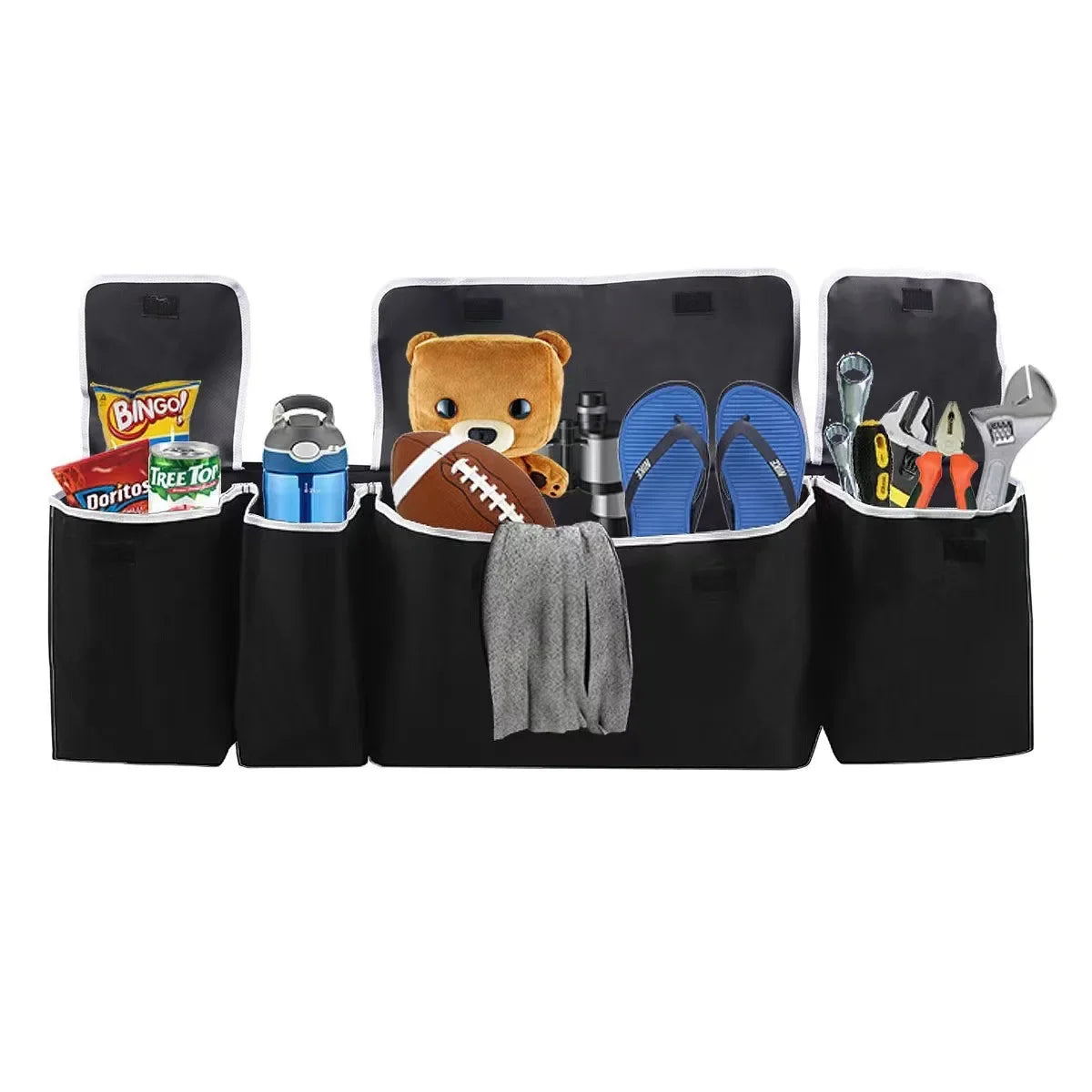 Versatile Oxford Cloth Car Trunk Storage Bag Rear Seat Back Hanging Vehicle Organizer Box for Automobile Interior