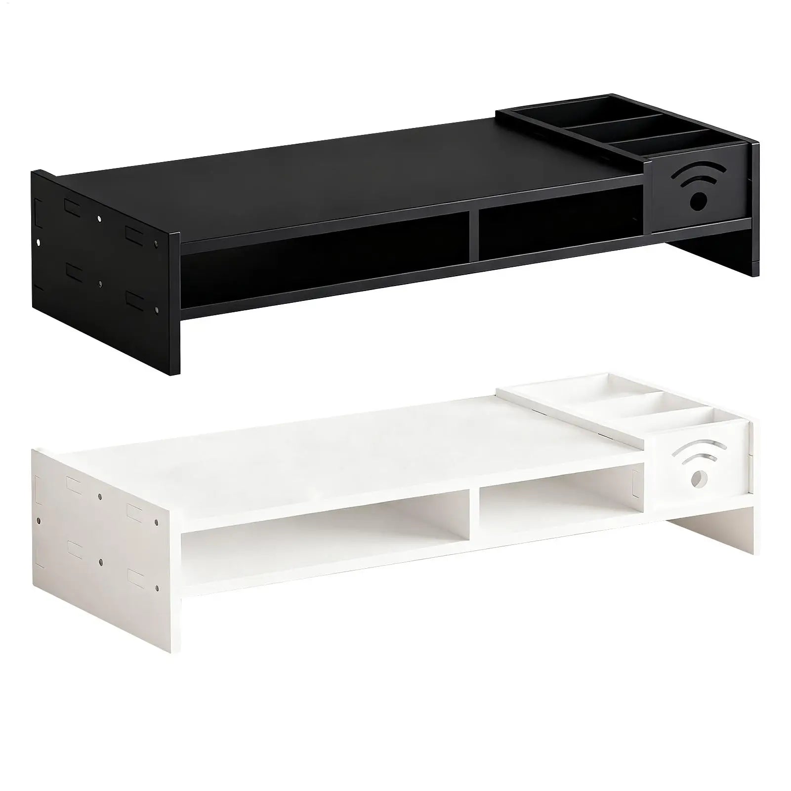 Desktop computer riser stand monitor arm double-layer desktop shelf with storage organizer ergonomic computer stand for monitors