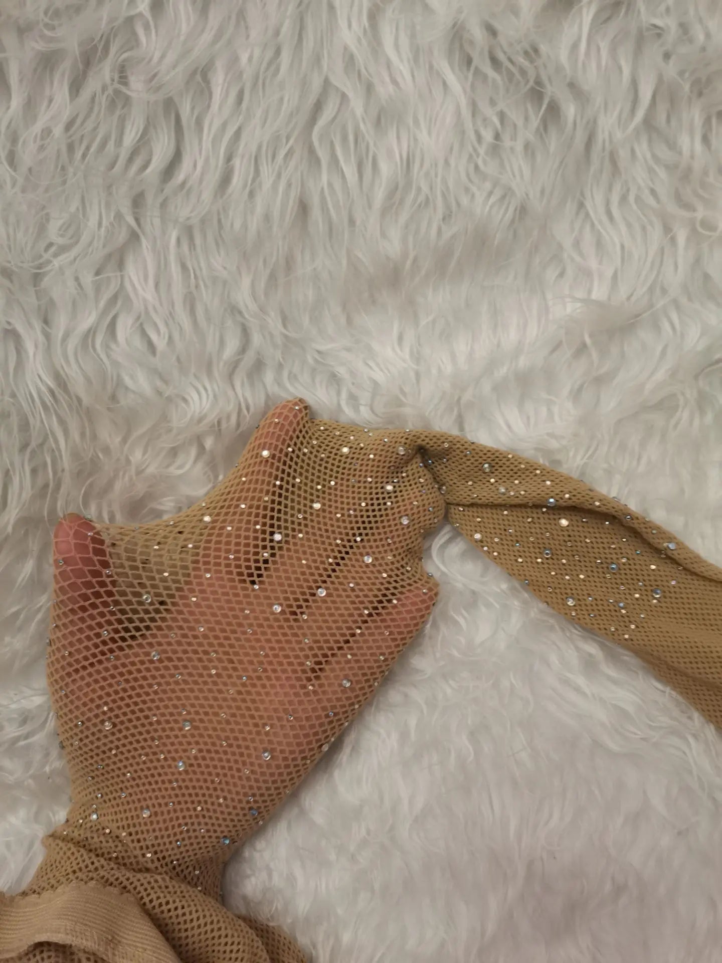 Rhinestone Diamond Fishnet Mesh Tights for Summer Luxury