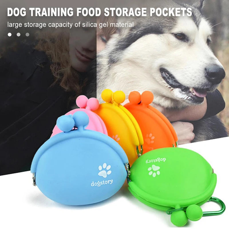 Silicone Portable Dog Training Snack Pouch Travel Bag