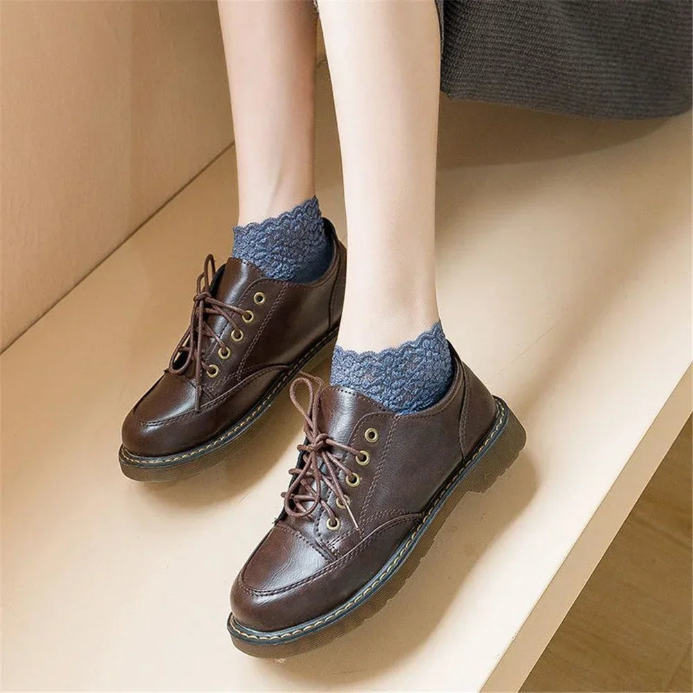 Women's Anti-Slip Thermal Velvet Floor Socks with Lace
