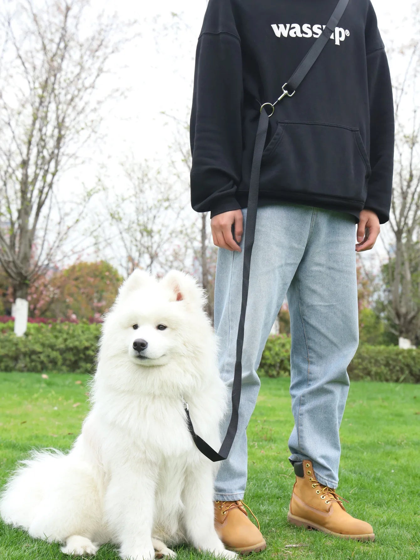 230cm Hands-Free Adjustable Multifunctional Nylon Dog Leash