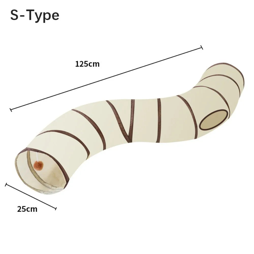 Foldable Steel Wire Cat Tunnel Tube Play Toy