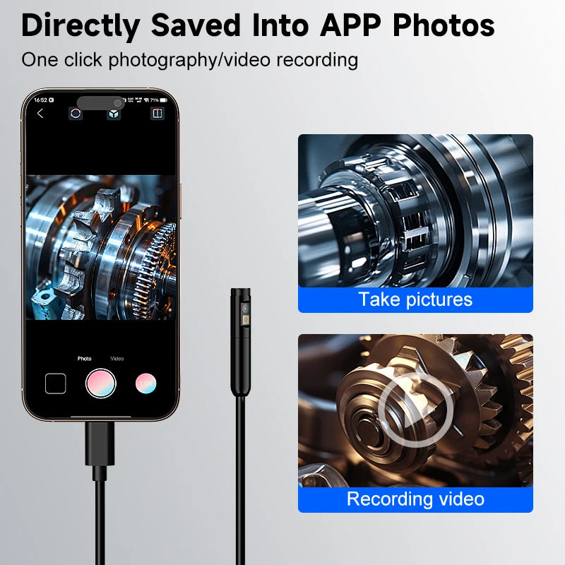 HD1080P Endoscope 3in1 Micro USB Type-C Single Dual Camera for IOS iphone Android Phones Waterproof Pipe Inspection Borescope