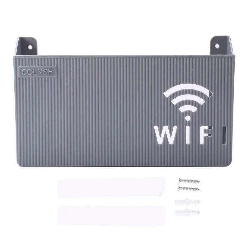 Wireless Wifi Router Shelf Storage Box Wall Hanging ABS Plastic Organizer Box Cable Power Bracket Organizer Box Home Decor