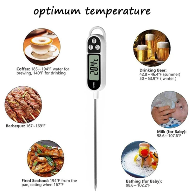 TP300 Precision Digital Food Thermometer for Meat Milk BBQ