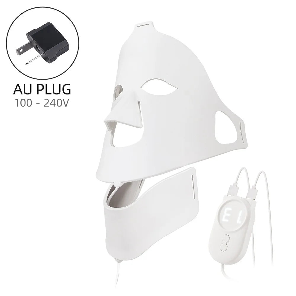 Professional 7-Color LED Facial & Neck Mask – 168 LED Therapy | Medical-Grade Silicone