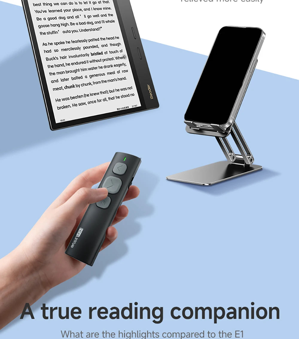 Supports IOS Android Bluetooth Page Turner Camera/Music Control Pen Paging Device E-book Reader Swipe Short Video Remote Control