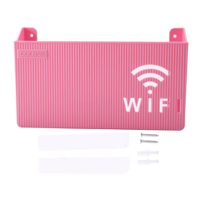 Wireless Wifi Router Shelf Storage Box Wall Hanging ABS Plastic Organizer Box Cable Power Bracket Organizer Box Home Decor