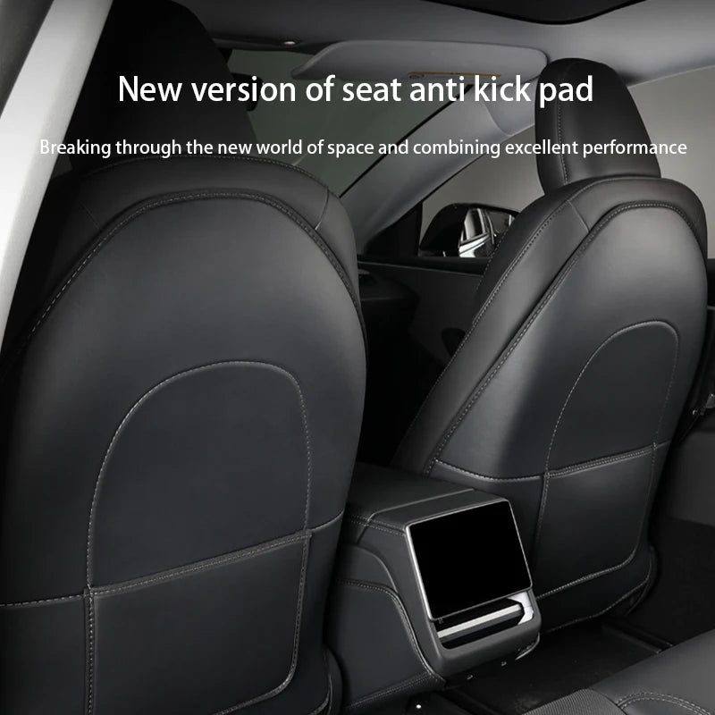 Tesla Model 3 & Y Leather Seat Back Kick Protectors