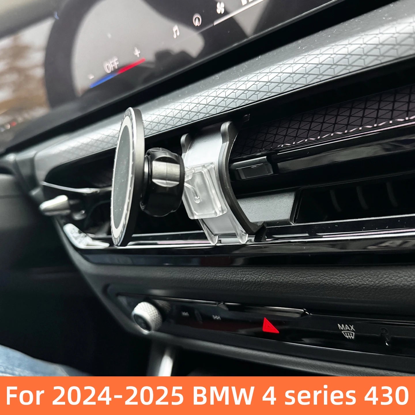 Car Phone Holder For 2024 2025 BMW 4 Series 430i Air Vent Exclusive Base GPS Stand Magnetic Charger Interior Accessories