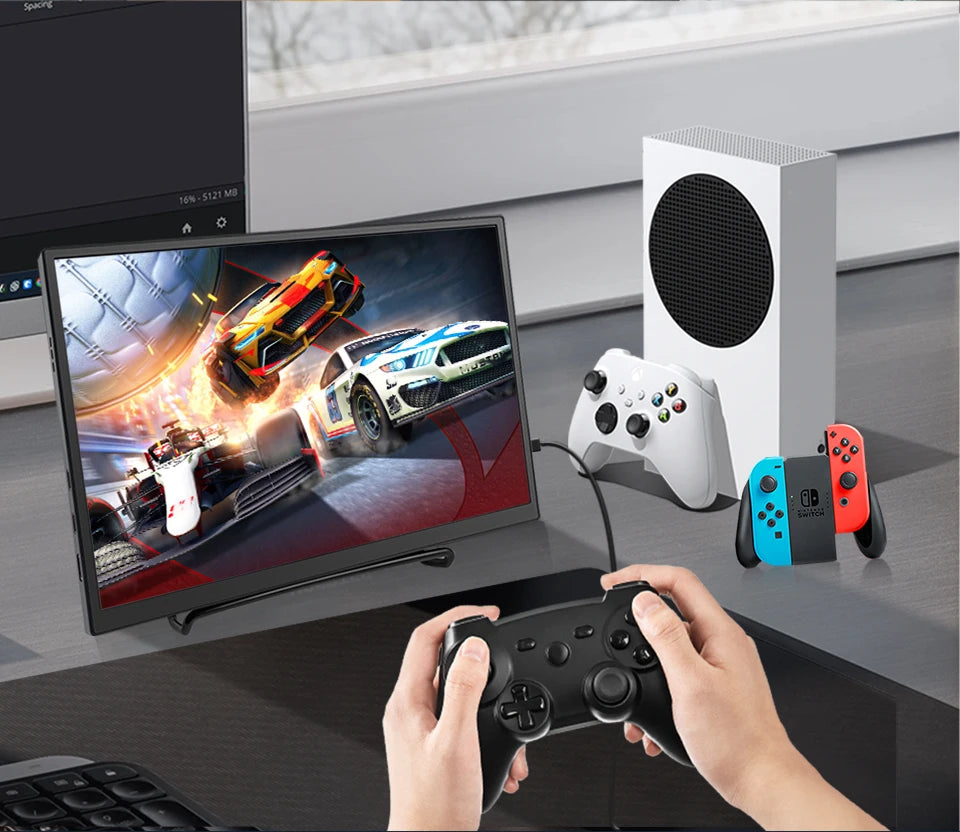 10.5 inch Portable Monitor 1280P 100%SRGB 420cd/m2 With dual speakers Mini HDMI interface For Laptop PC PS4 Game Console