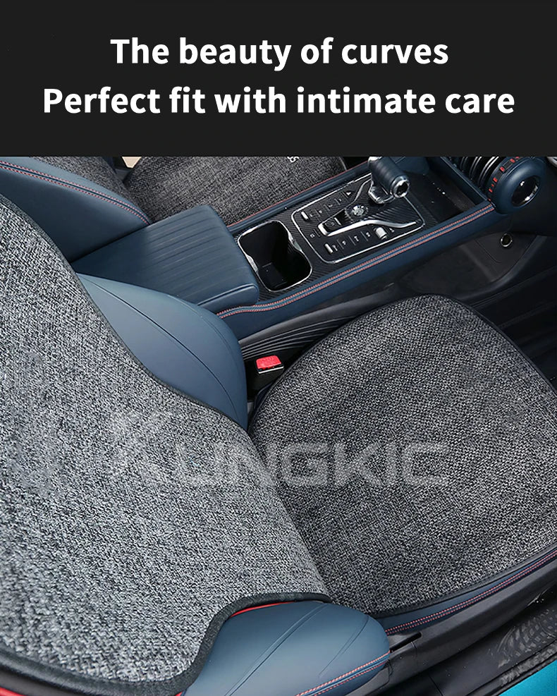 Para BYD Atto 3 Yuan Plus Tang Dolphin EV 2021 2022 2023 2024 2025 Almofada de Linho Respirável Tapete Protetor de Assento de Carro Acessórios