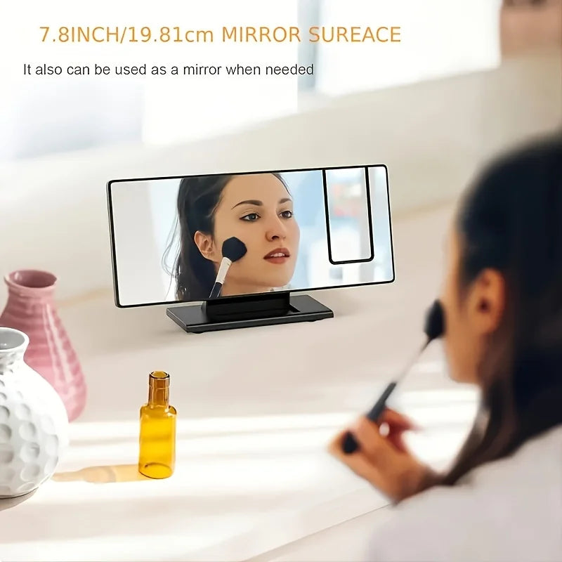 Mirror multifunctional projection alarm clock Intelligent luminous clock Bedroom large screen digital clock wall projection alar