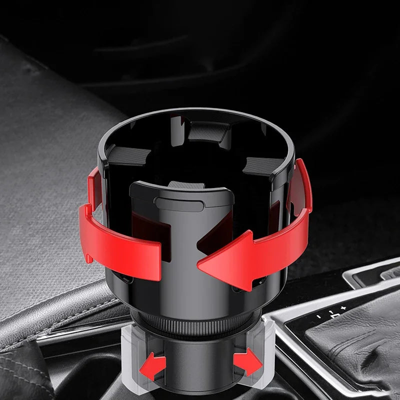 Car Cup Holder Expander Cupholder Adapter Multipurpose Auto Interior Expandable Organizer Storage Accessories With Phone Holder