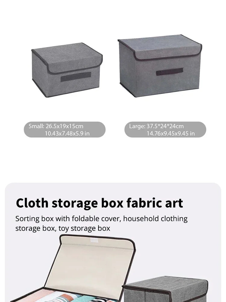 Shadow Gray Foldable Non-Woven Fabric Storage Organizer