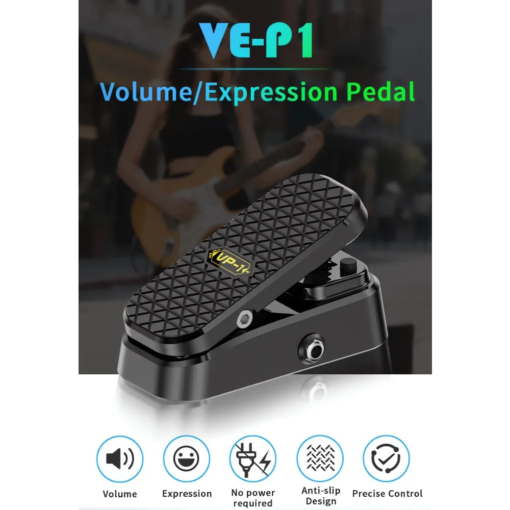 VP-1 Pedal Volume/Expression 2-in-1 Pedal No Power Supply Required Cushioned Feet No Noise Precise Direct Control of Rack
