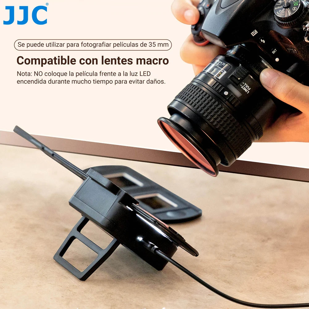 JJC 35mm Negative Film Scanning Copying LED Light Set with 10 levels Adjustable for Old Photos Negatives Converter to Digital