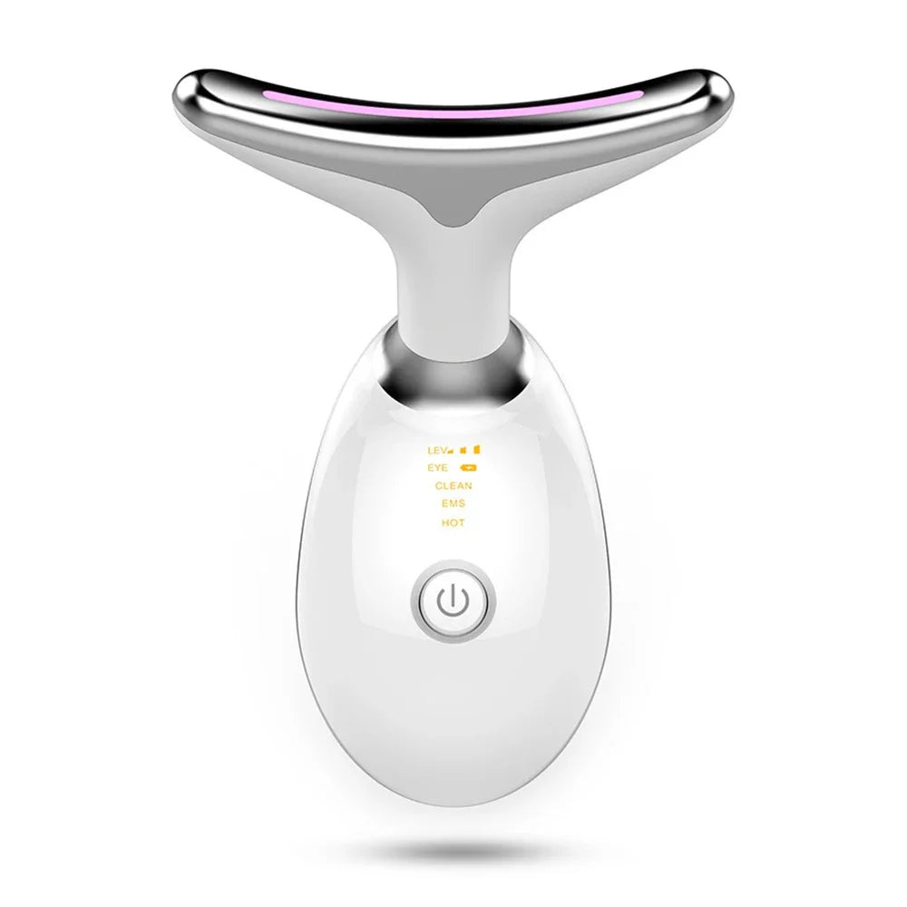 7 Color LED Face Lifter Neck Beauty EMS Neck Face Lifting Massager Skin Tighten Device Photon Anti Wrinkle Double Chin Remover