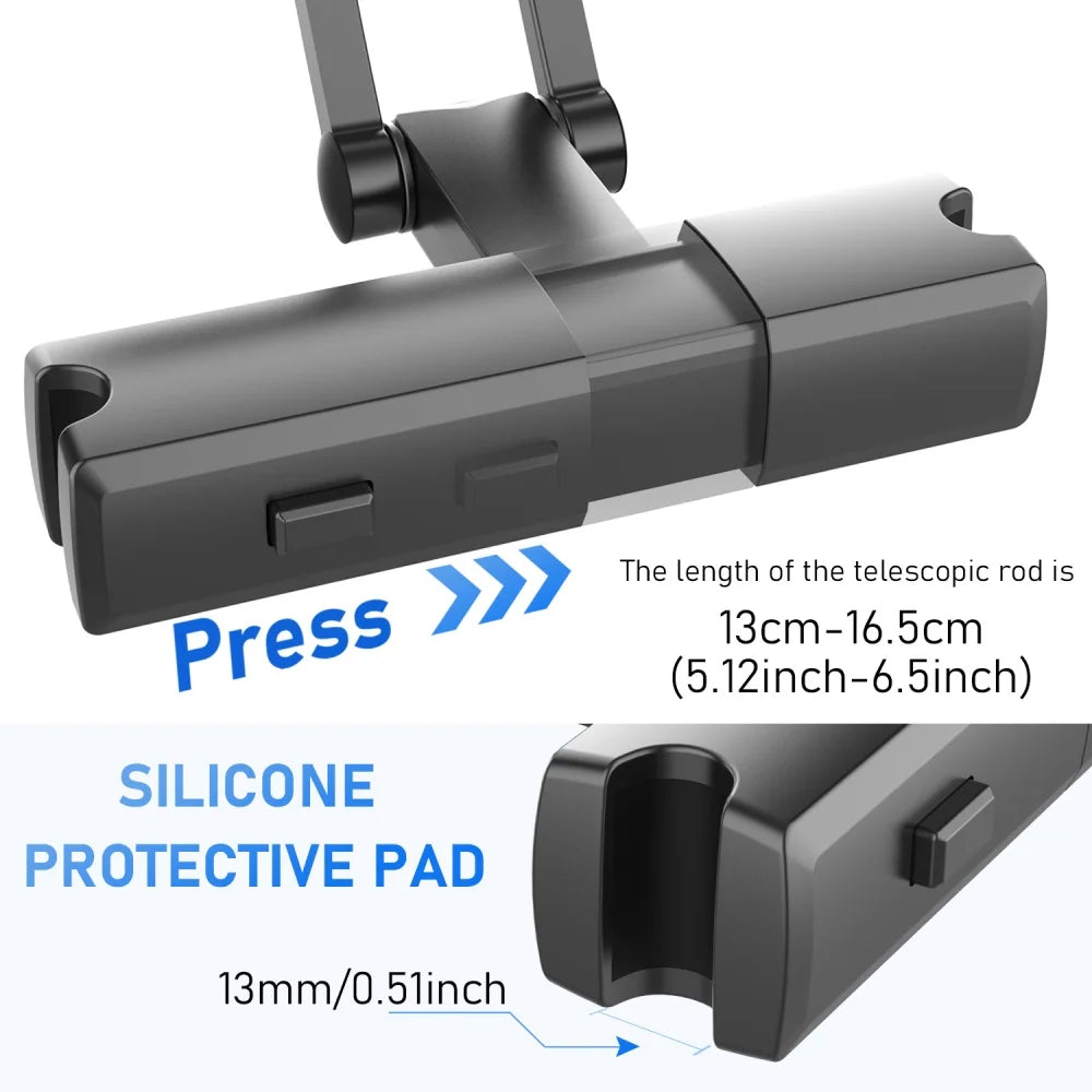 Car Seat Back Stand Telescopic Phone Tablet Holder Headrest Adjustable Universal Tablet Bracket For 4.7-12.3Inch Car Accessories