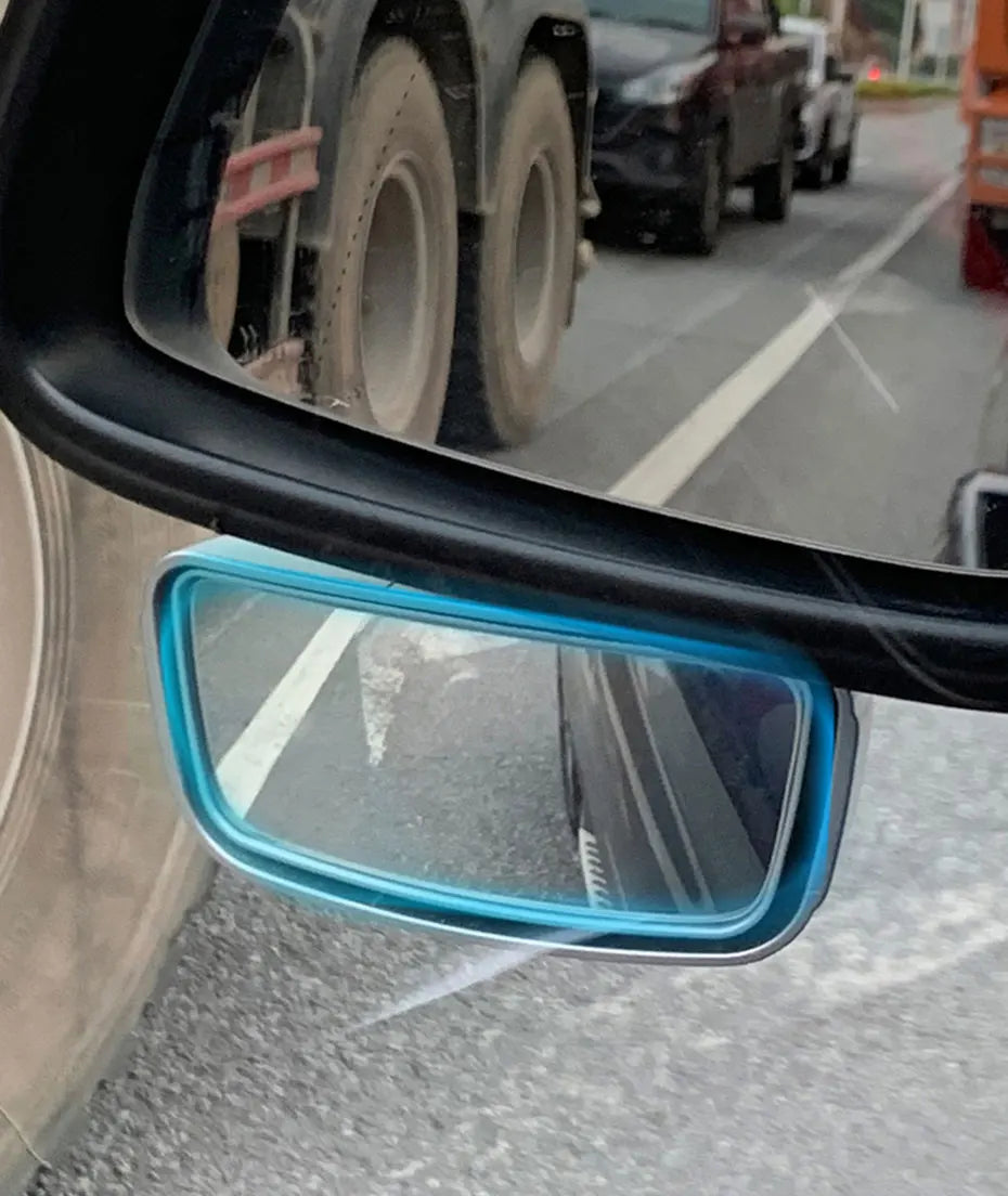 SEAMETAL 360-Degree Rotation Safety Convex Mirror Wide Angle Self-Adhesive Car Blind Spot Mirror Auto Auxiliary Rear View Mirror