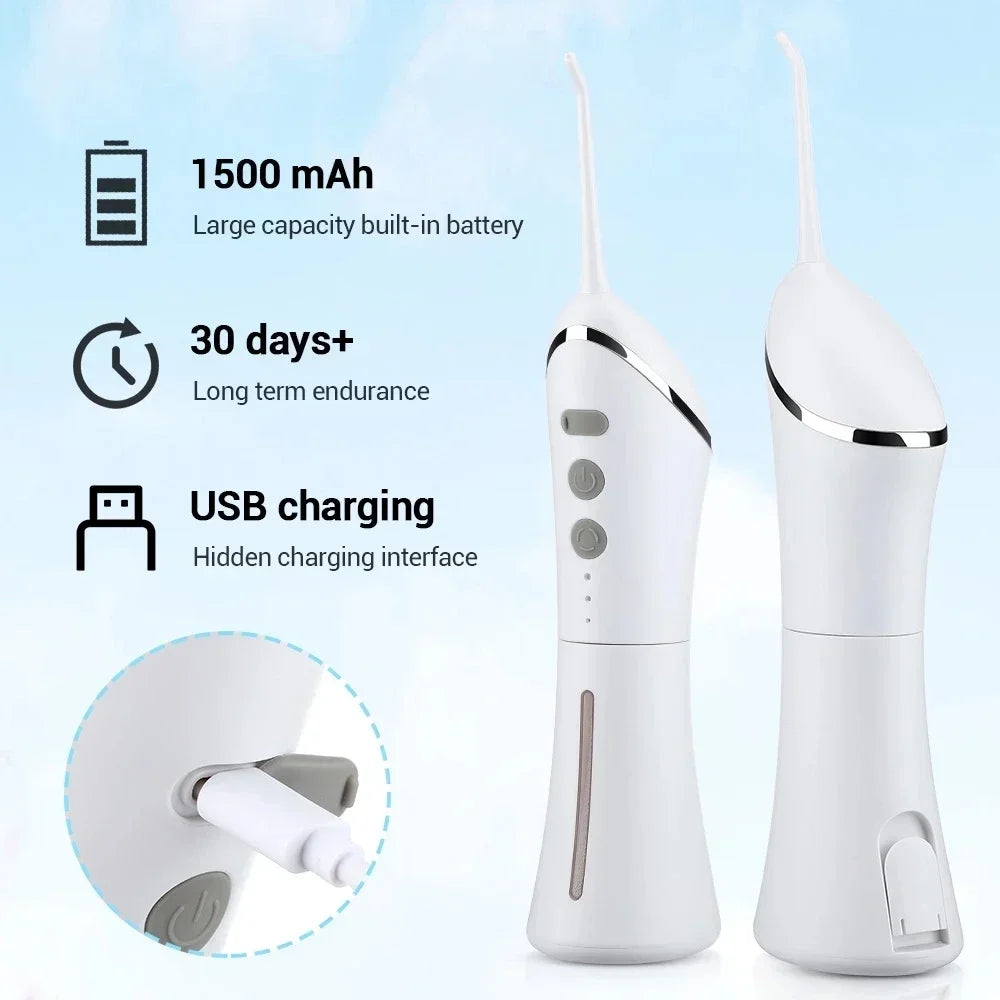 TINSOL Electric Tooth Flosser High Pressure Jet Flosser Electric Toothbrush Whitening USB Rechargeable Gum Care Jet Scaler
