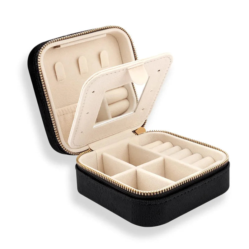 Velvet Luxe Compact Travel Jewellery Organiser Case