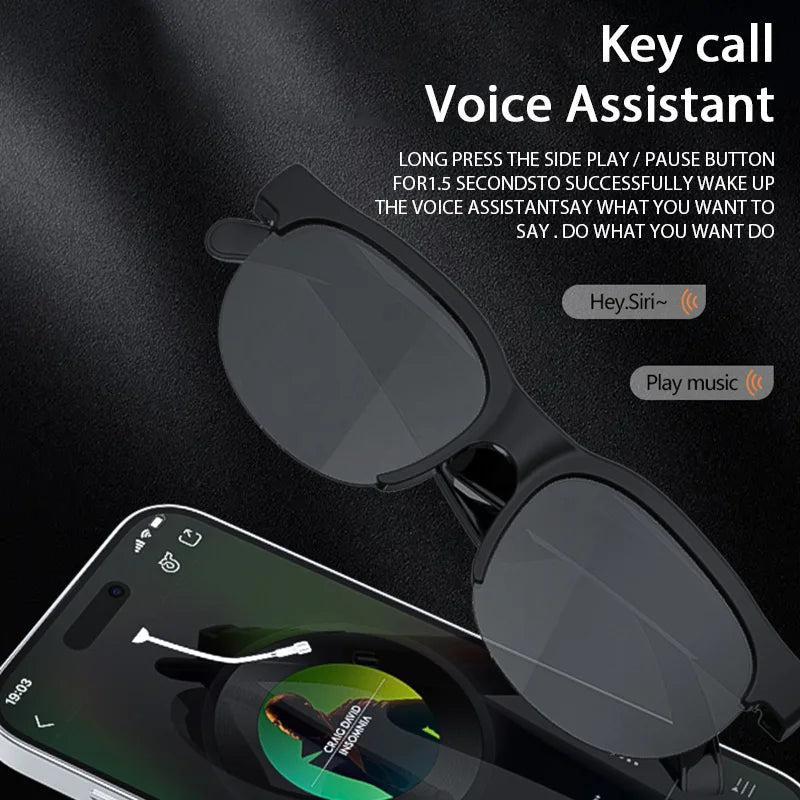 Smart Bluetooth Glasses Headset Wireless Headphones in Car Sports Riding HD Audio Sun Lens Headphones Music Earphones for Xiaomi