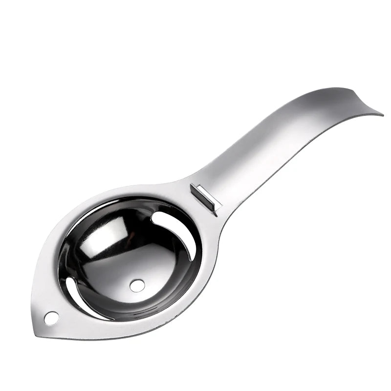 1 Separador de Ovos em Aço Inoxidável Separador de Gema e Clara com Cabo Filtro de Ovos Divisor de Ovos Ferramentas de Cozinha para Cozinhar e Assar Utensílios de Cozinha