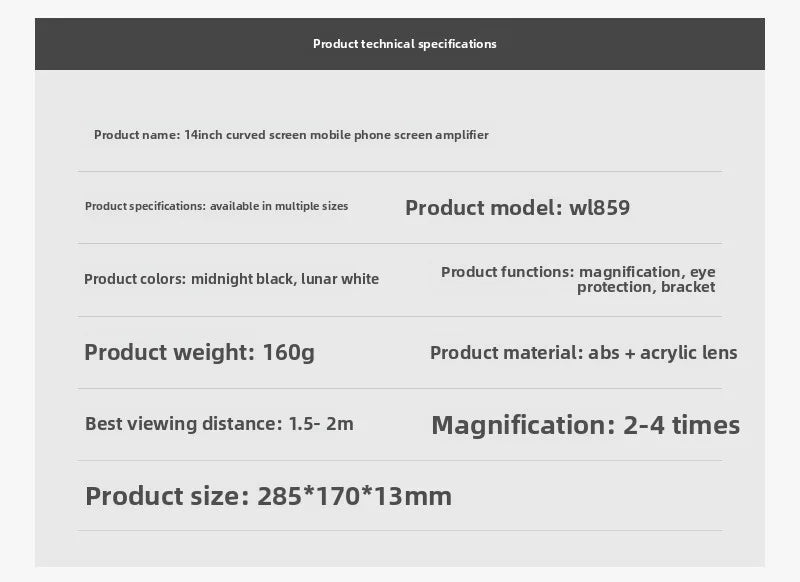 New Ultra Clear Curved Screen Magnifier for Phones Mobile Screen Amplifier Stand Eye Protection HD Expander