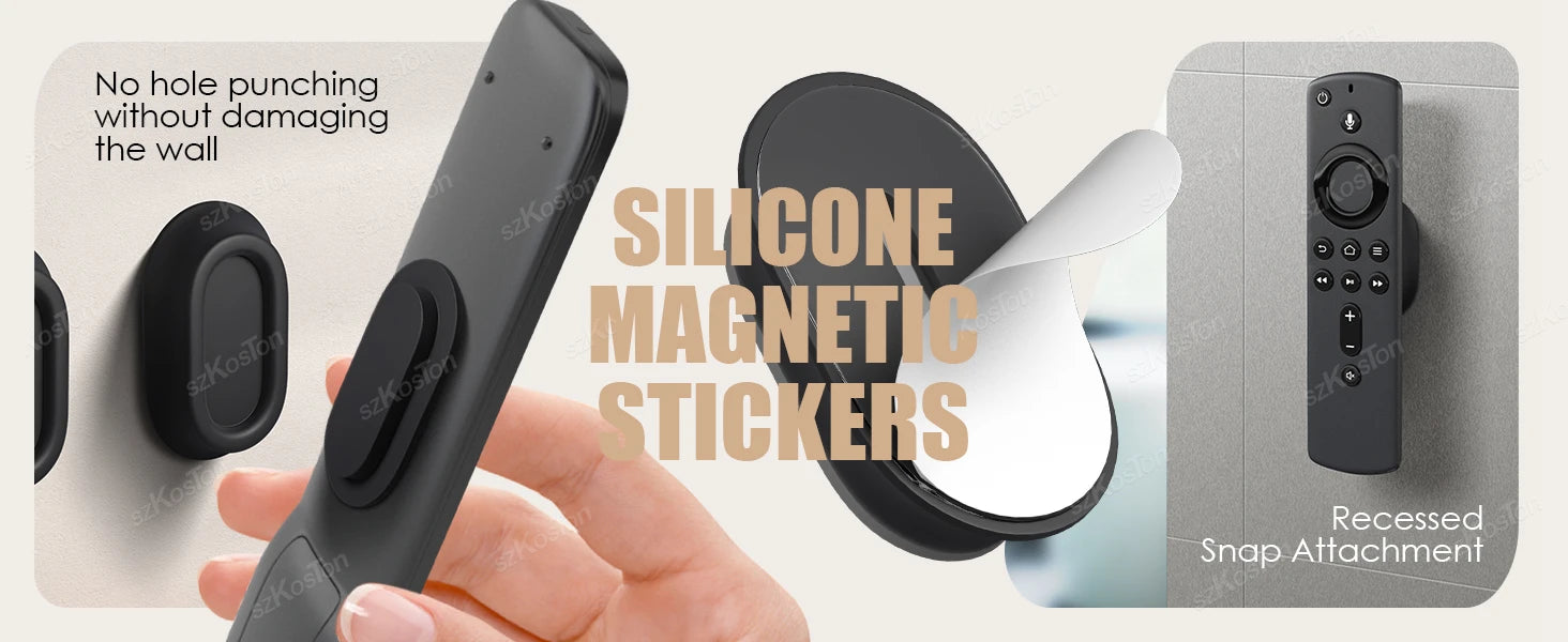 Magnetic Remote Control Holder Self-Adhesive Wall Mounted Storage Bracket for Remote Controls Household Goods Organizers Storage
