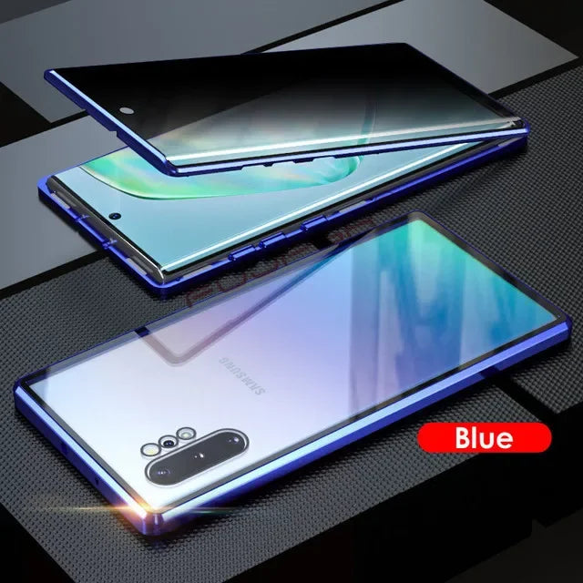 Cover For Samsung Galaxy S25 S24Ultra S23 A15 A53 A54 A52 S22 Note20Ultra S9 S8 360 Degree Privacy Protection Magnetic Case