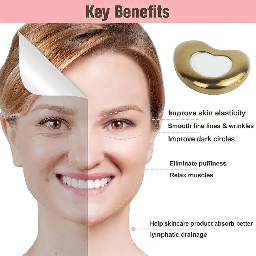 Gua Sha Board Ice Globes for Facials Stainless Steel Ice Roller for Face and Neck Facial Cryo Roller Massager Skin Care Tool