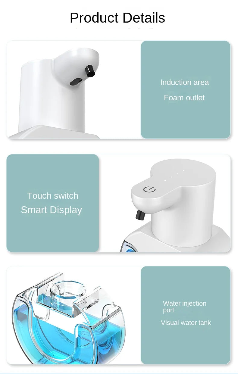 Smart Soap Dispenser 420ml Touchless Motion Sensor Washing Hand Device Wall-Mounted Liquid Soap Dispenser Liquid/Foam Model
