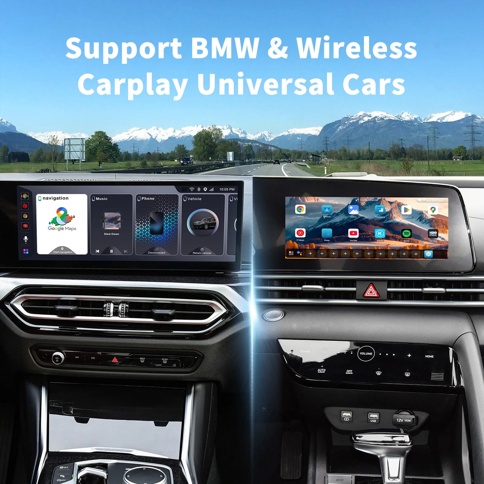 iHeylinkit BW550M Smart Ai Box Android13.0 QCM6125 Wireless CarPlay Adapter Android Auto Support Google Play Video Game Software