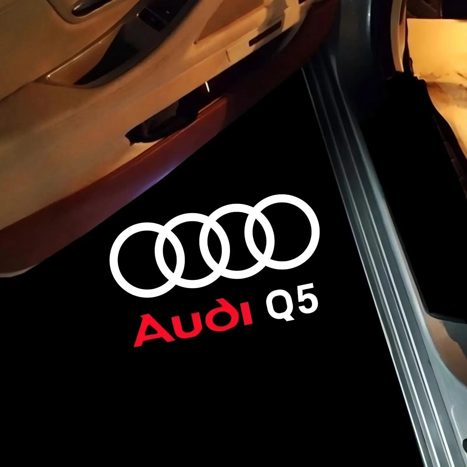 Luz de Boas-Vindas LED para Porta de Carro HD Projetor para Audi A3 A4 B8 8P 8V A6 C7 A5 Q5 B7 B6 B9 SLINE QUTTRO RS SQ5 Q3 Q7 S3 S4 S5 Q5