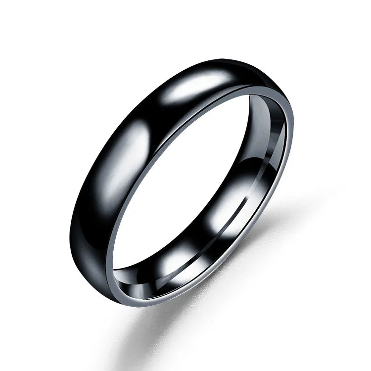 6mm Polished Stainless Steel Minimalist Wedding Ring
