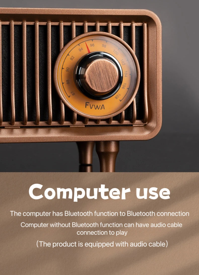 Wireless Bluetooth Speaker FM Retro Radio Subwoofer Memory Card U Disk High Quality Indoor MP3 Portable Speaker Home