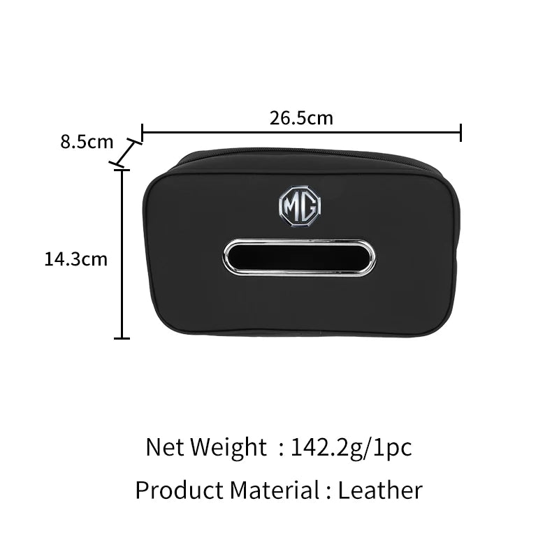 Car Seatback Tissue Box Armrest Paper Napkin Storage Bag Accessories  For Morris Garages MG 6 3 5 7 TF ZR ZS HS GS GT Hector