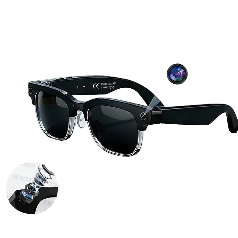 2026New 800W Pixel Camera Smart Glasses Men Video Recording AI Photo Recognition Bluetooth Call Voice Translation Sunglasses Man