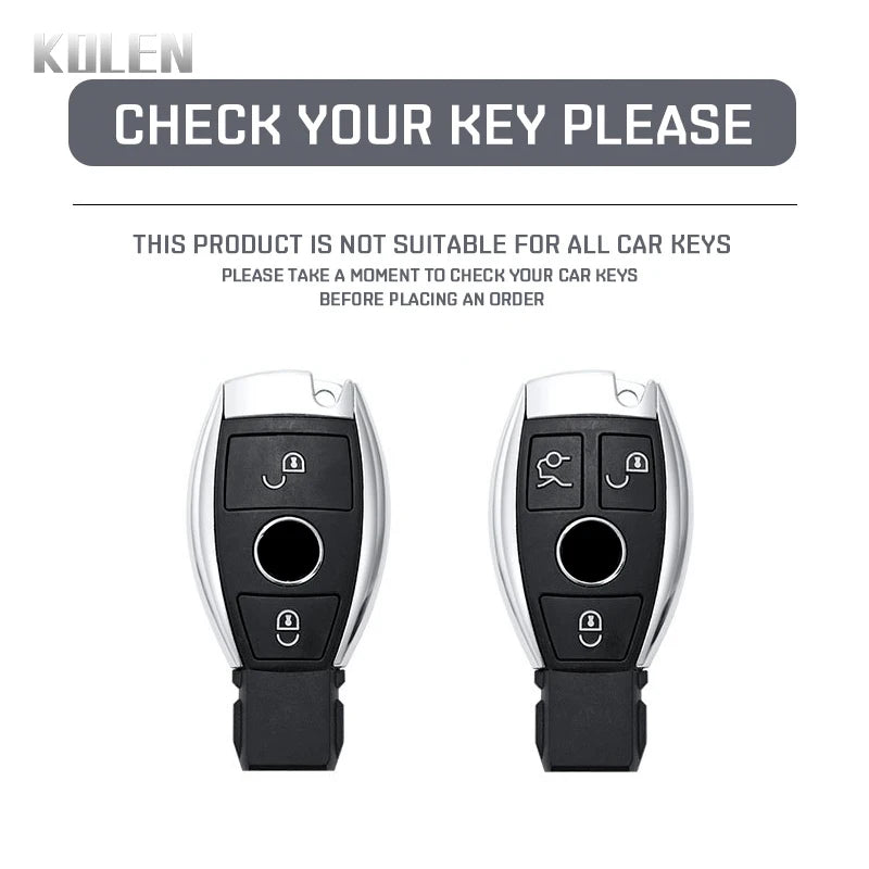 ABS Carbon Fiber Style Car Key Case Cover For Mercedes Benz W204 W205 W212 W213 W176 W177 W219 A B C E S G Class GLC CLA AMG Fob