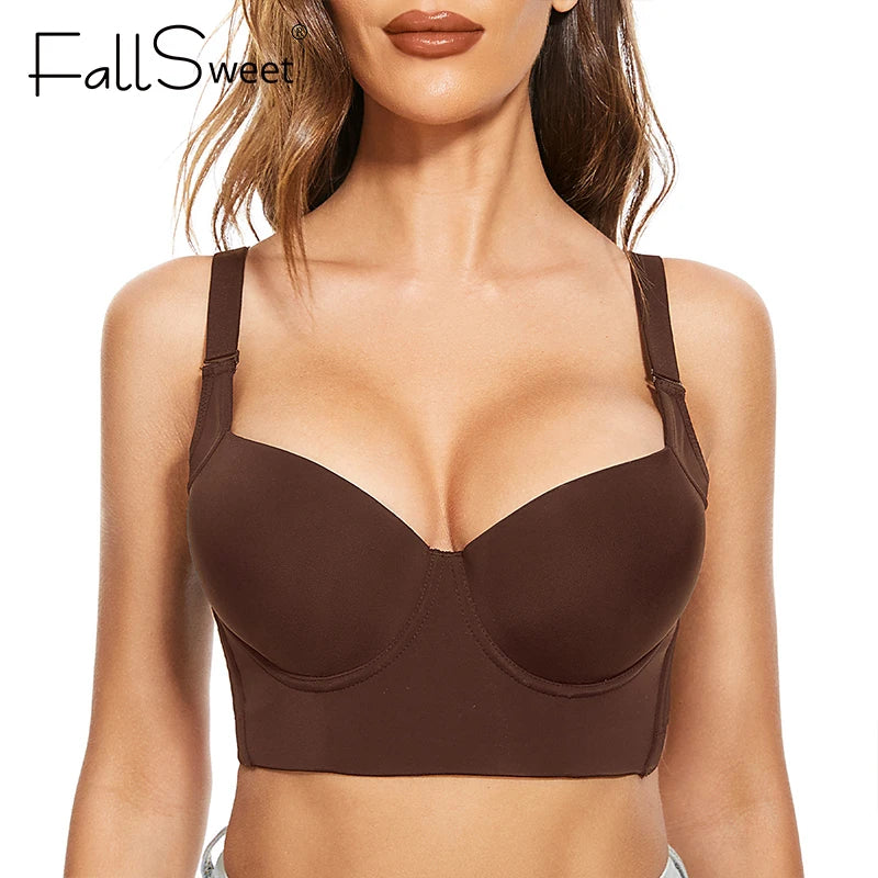 Push Up Longline Underwire Corset Add-One-Cup Bralette