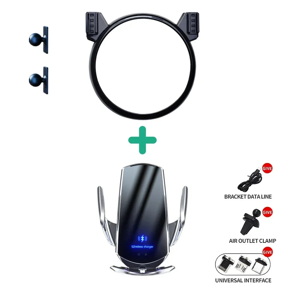 Car Phone Holder For MINI Cooper 2007-2011 2012 2013 R55 R56 R57 Screen Fixed Base Wireless Charging Stand Mobile Phone Mounts