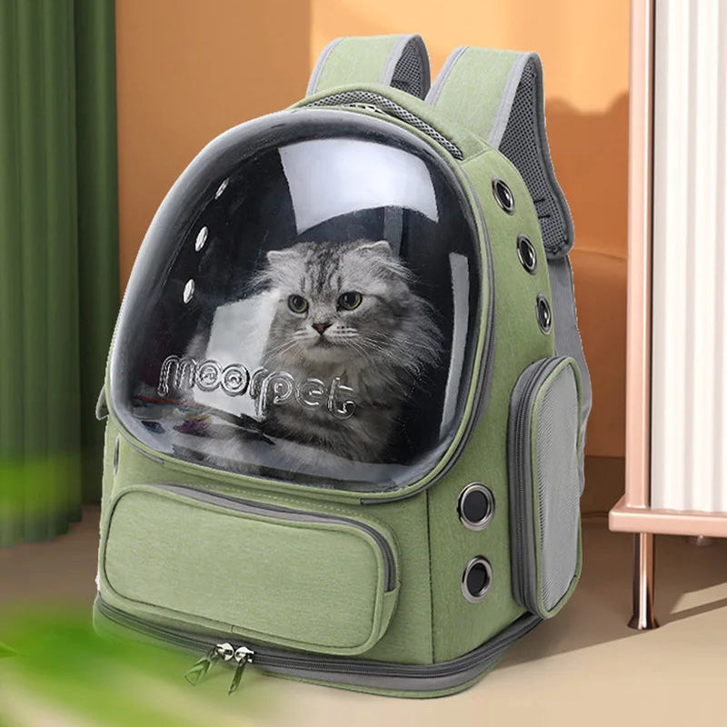 Transparent Breathable Pet Travel Backpack for Cats, Dogs & Birds