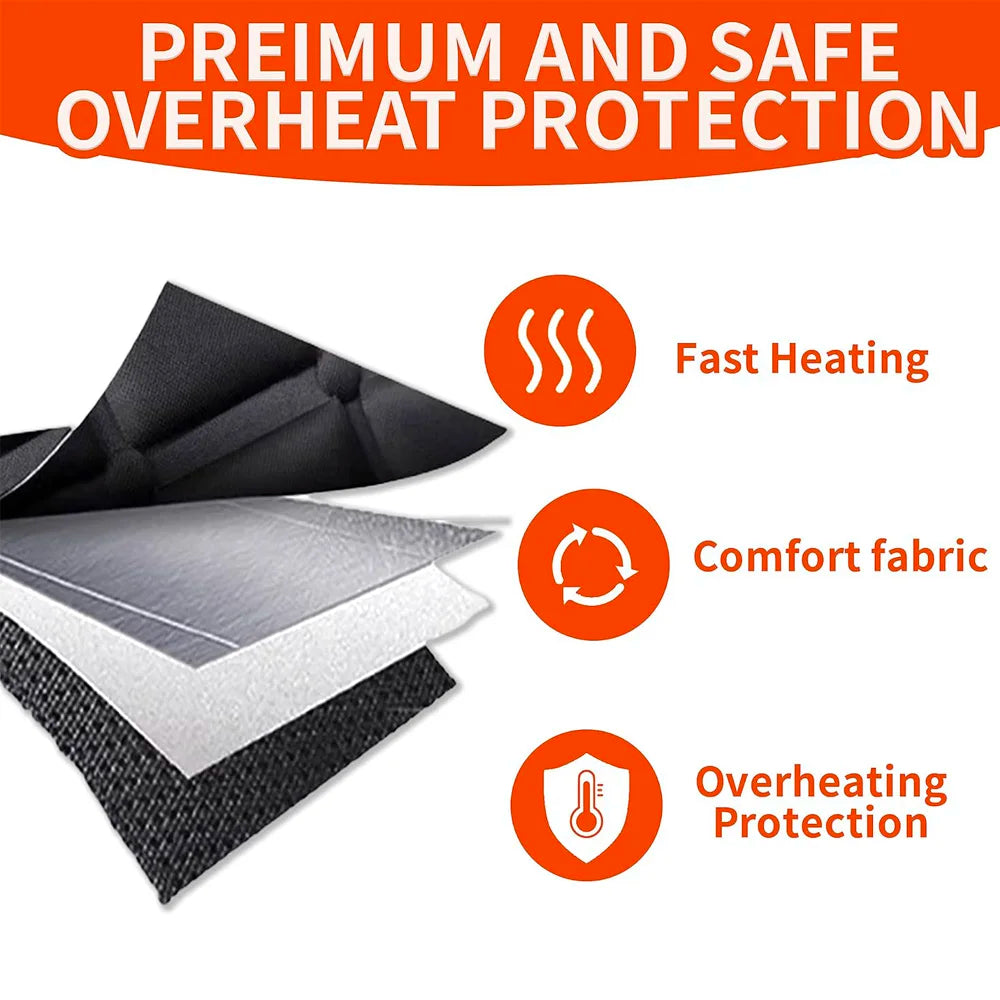 Universal Car Heated Seat Cushion Intelligent Fast Heating 12V Winter Warm Seat Car Seat Heating Pad Car Heated Seat Cover