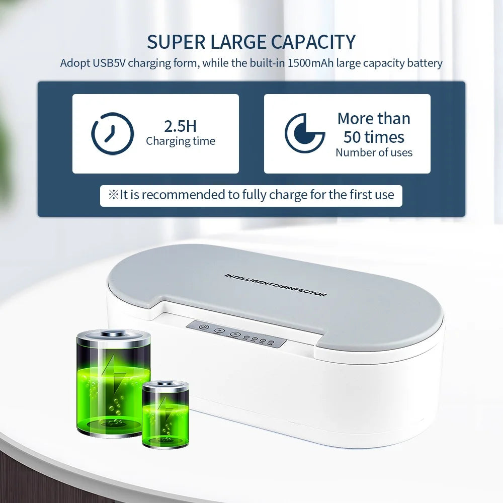 Esterilizador UV Elétrico com Aromaterapia para Joias Óculos Telemóveis Ferramentas de Manicura e Maquilhagem