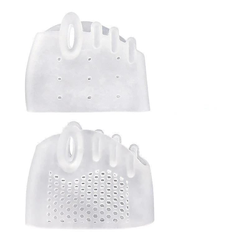 2pcs Silicone Toe Separator Hallux Valgus Corrector Bunion Orthotics Protector Pain Relief Forefoot Pad Socks Foot Care Pedicure